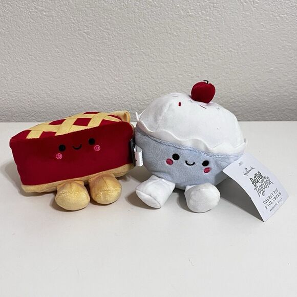 Hallmark Better Together Cherry Pie and Ice Cream Magnetic Plush Pair Set w/ TAG - Picture 1 of 11